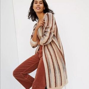 ANTHROPOLOGIE French Chantal Shimmer Knit Kimono Cardigan US 00